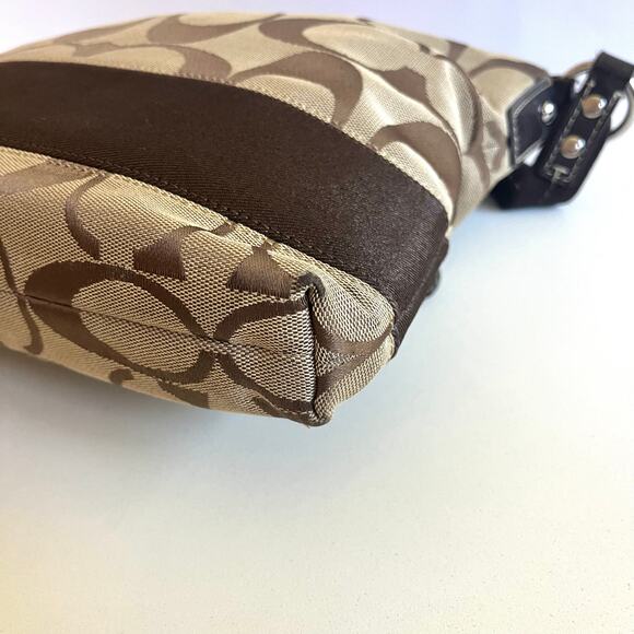 COACH Signature Crossbody, Brown Logo Print - Picture 13 of 16